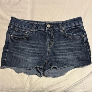 Classic Blue Jean Shorts with frills for Women